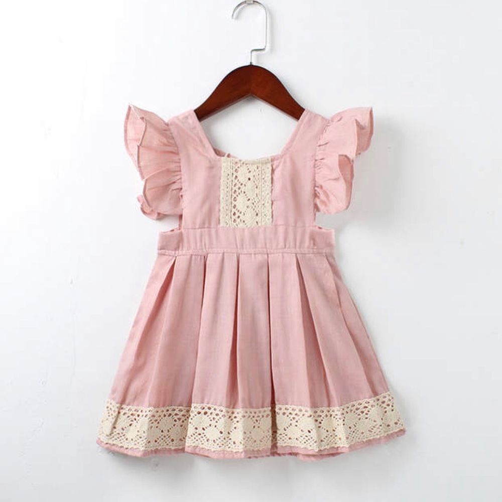Girls Pink vintage Dress